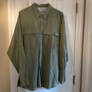 Mens Columbia Button Down Made for Fly Fishing - used-Size XL